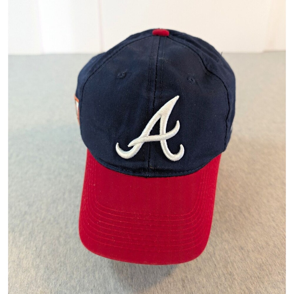 OC Sports Youth Atlanta Braves MLB Adjustable Cap Hat Navy/Red Official License